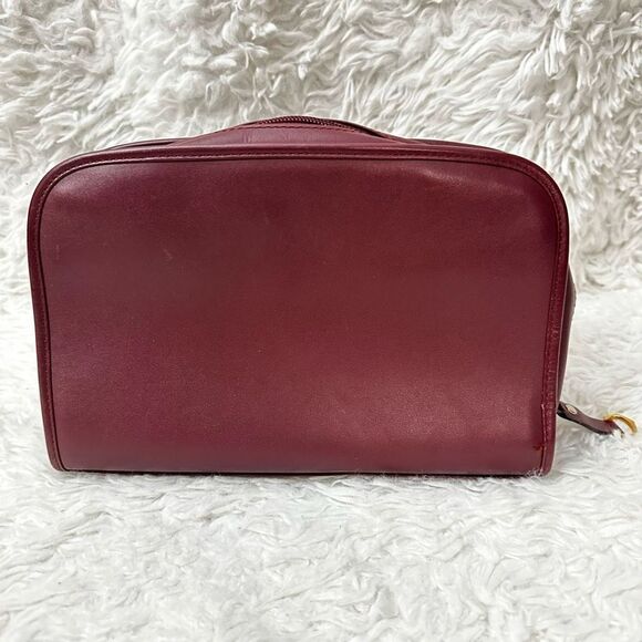 CARTIER Zip clutch multipurpose organizer Bag mast line Bordeaux Red Leather‎ - Picture 5 of 12